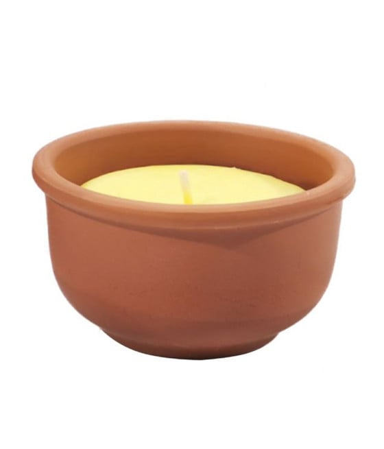 44PZ CANDELA CITRONELLA VASETTI IN TERRACOTTA REPELLENTE ZANZARE 80GR.