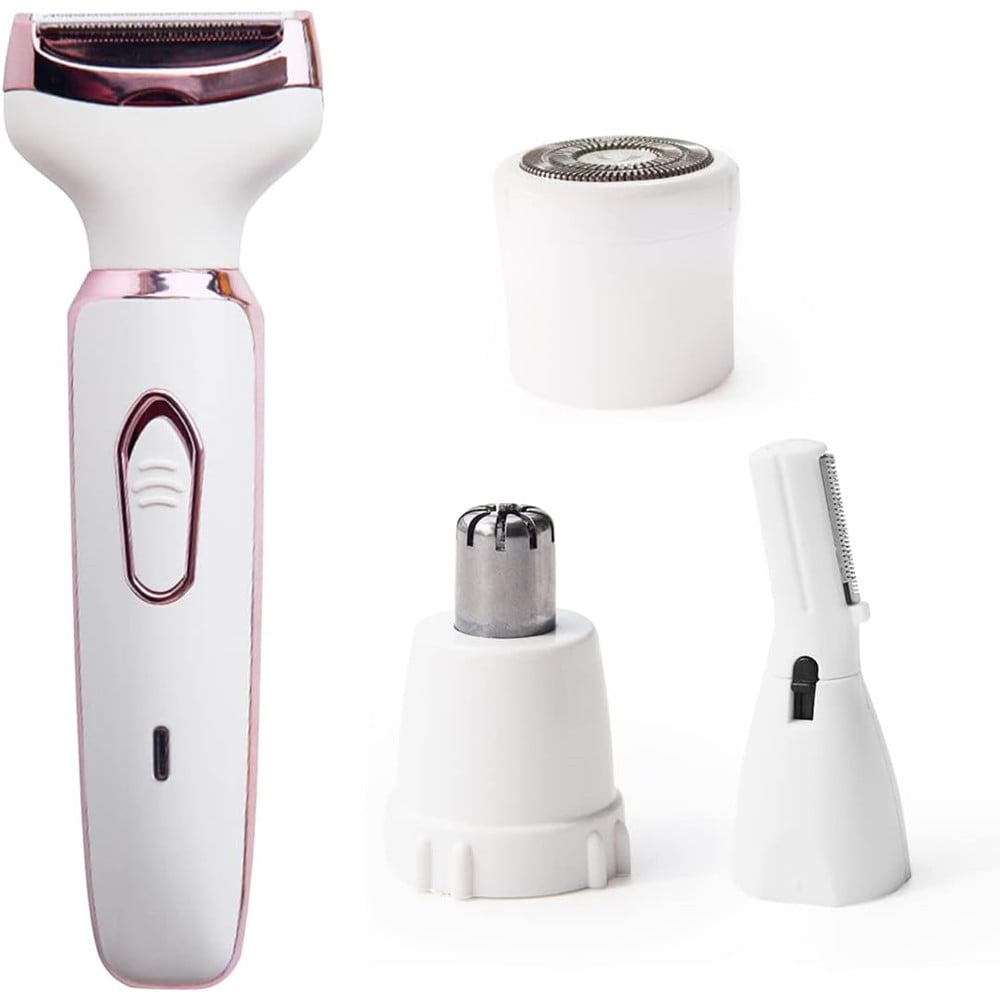 RASOIO ELETTRICO DONNA PER CORPO VISO NASO RICARICABILE PORTATILE 4IN1