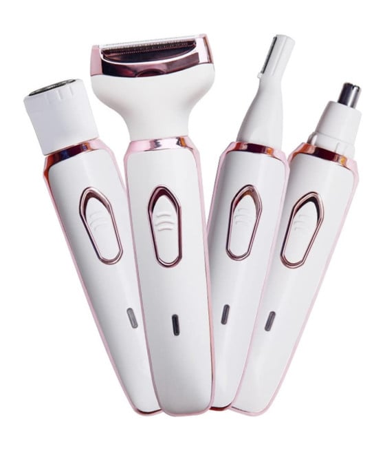 RASOIO ELETTRICO DONNA PER CORPO VISO NASO RICARICABILE PORTATILE 4IN1