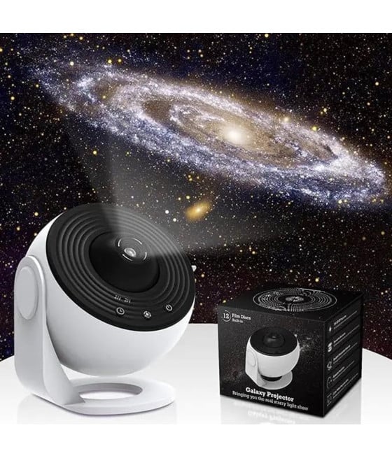 PROIETTORE CIELO STELLATO 12 DISCHI PLANETARI LUCE NOTTURNA LED GALASSIA