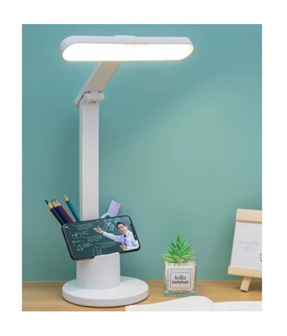 LAMPADA SCRIVANIA LED RICARICABILE TOUCH SUPPORTO TELEFONO PENNA LE-335