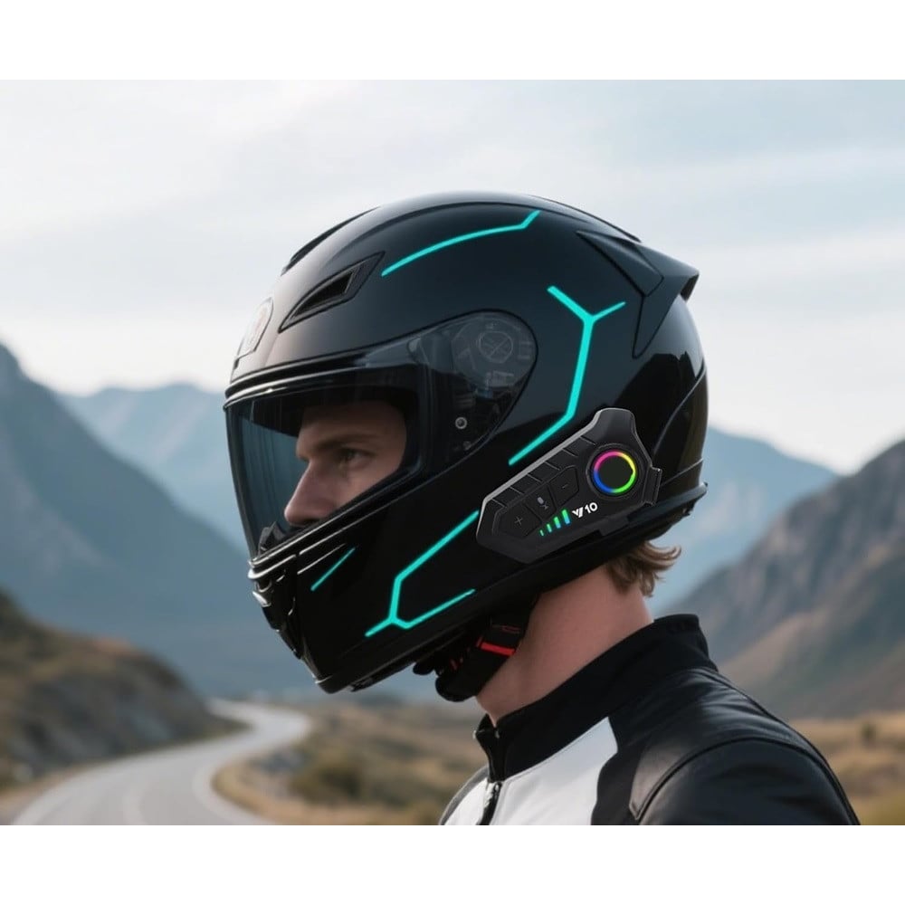 AURICOLARE CUFFIE CASCO MOTO 5.3 INTERFONO IPX6 IMPERMEABILE LE-524