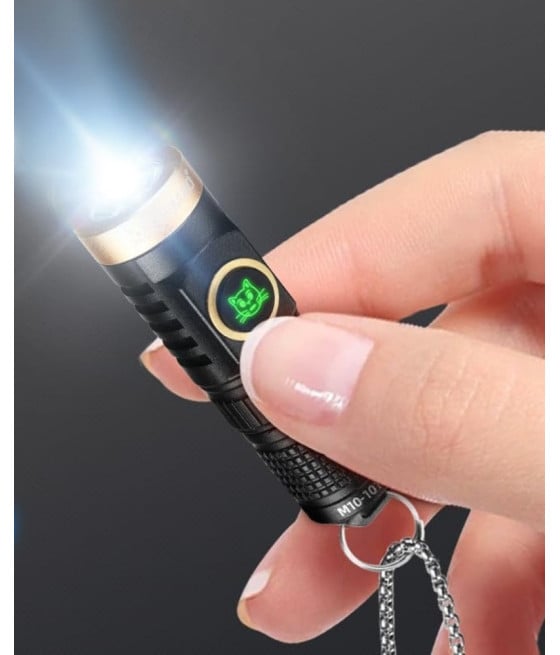 MINI TORCIA A LED RICARICABILE PORTACHIAVI ​​BULBO TG3 MULTIFUNZIONALE
