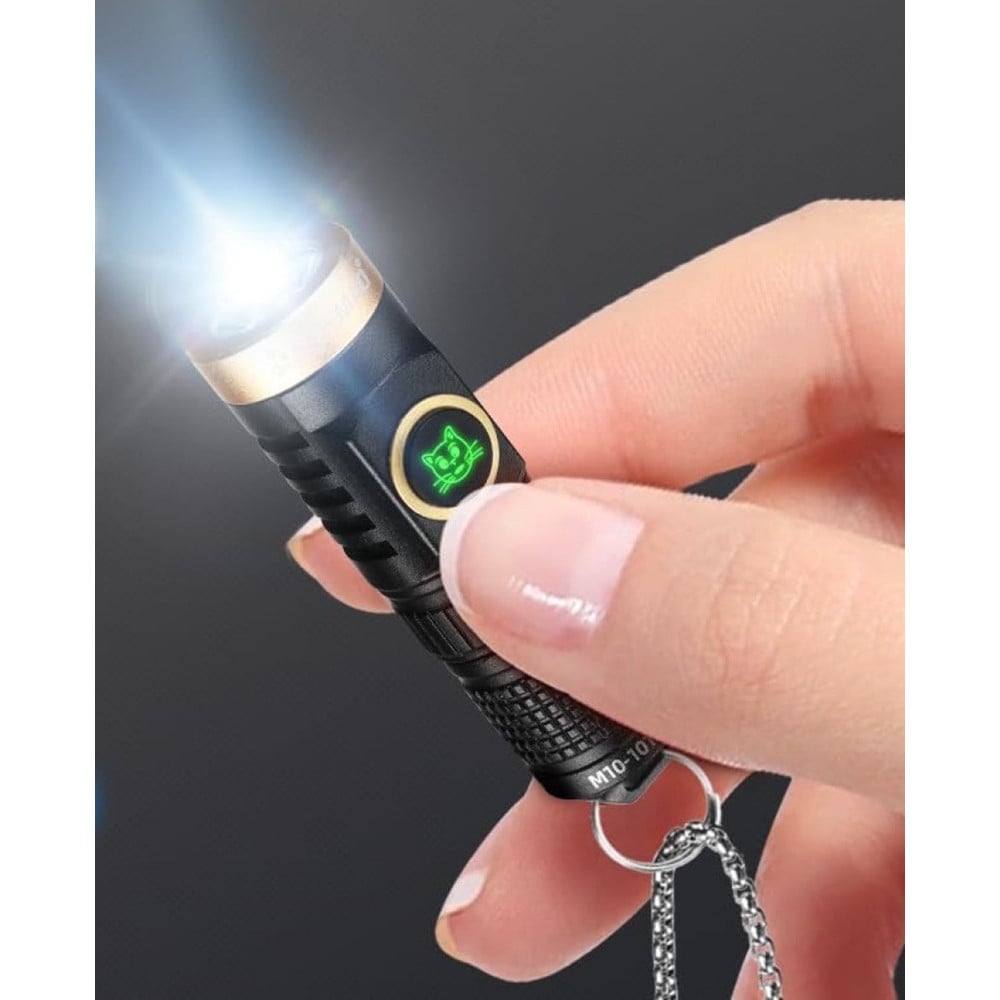 MINI TORCIA A LED RICARICABILE PORTACHIAVI ​​BULBO TG3 MULTIFUNZIONALE