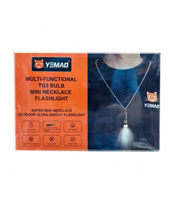 MINI TORCIA A LED RICARICABILE PORTACHIAVI ​​BULBO TG3 MULTIFUNZIONALE