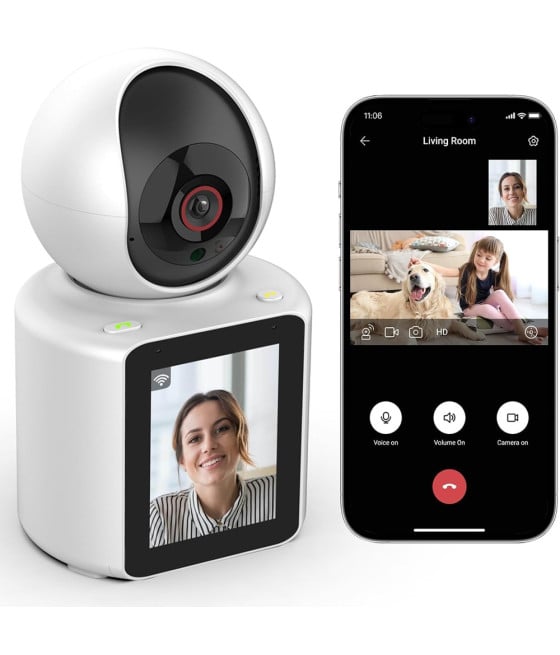 TELECAMERA INTELLIGENTE PER VIDEOCHIAMATE WIFI MONITOR SORVEGLIANZA