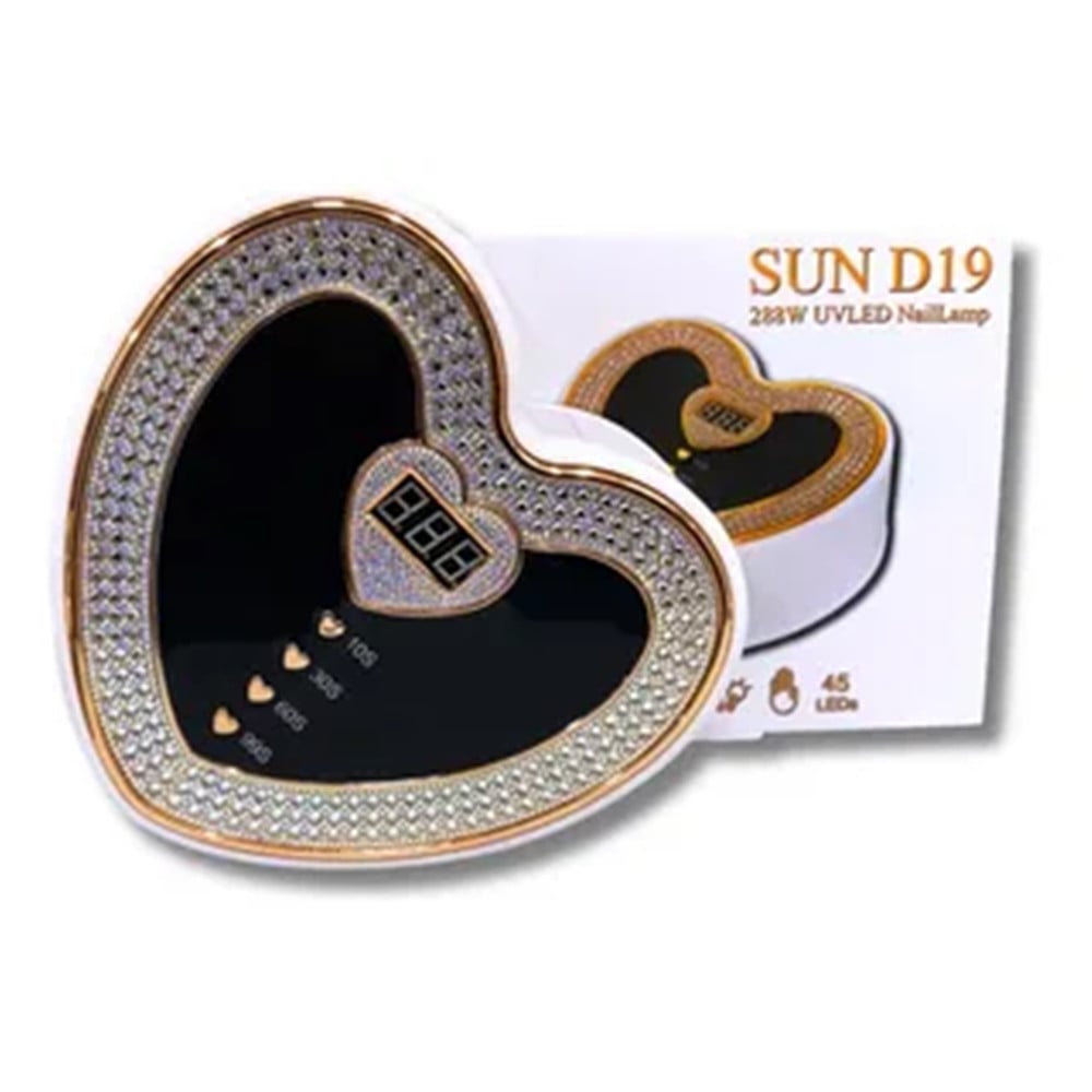 LAMPADA FORNETTO UNGHIE SUN D19 UV LED 288W FORMA CUORE DISPLAY DIGITALE
