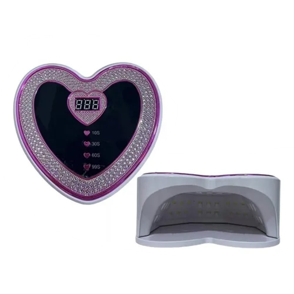LAMPADA FORNETTO UNGHIE SUN D19 UV LED 288W FORMA CUORE DISPLAY DIGITALE