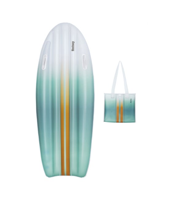 SET MATERASSINO GONFIABILE FORMA TAVOLA SURF CON BORSA SPIAGGIA 42072