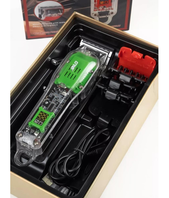 TAGLIACAPELLI RICARICABILE USB DISPLAY LED DESIGN TRASPARENTE GW-9972