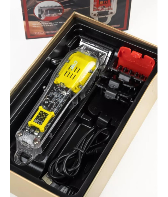 TAGLIACAPELLI RICARICABILE USB DISPLAY LED DESIGN TRASPARENTE GW-9972