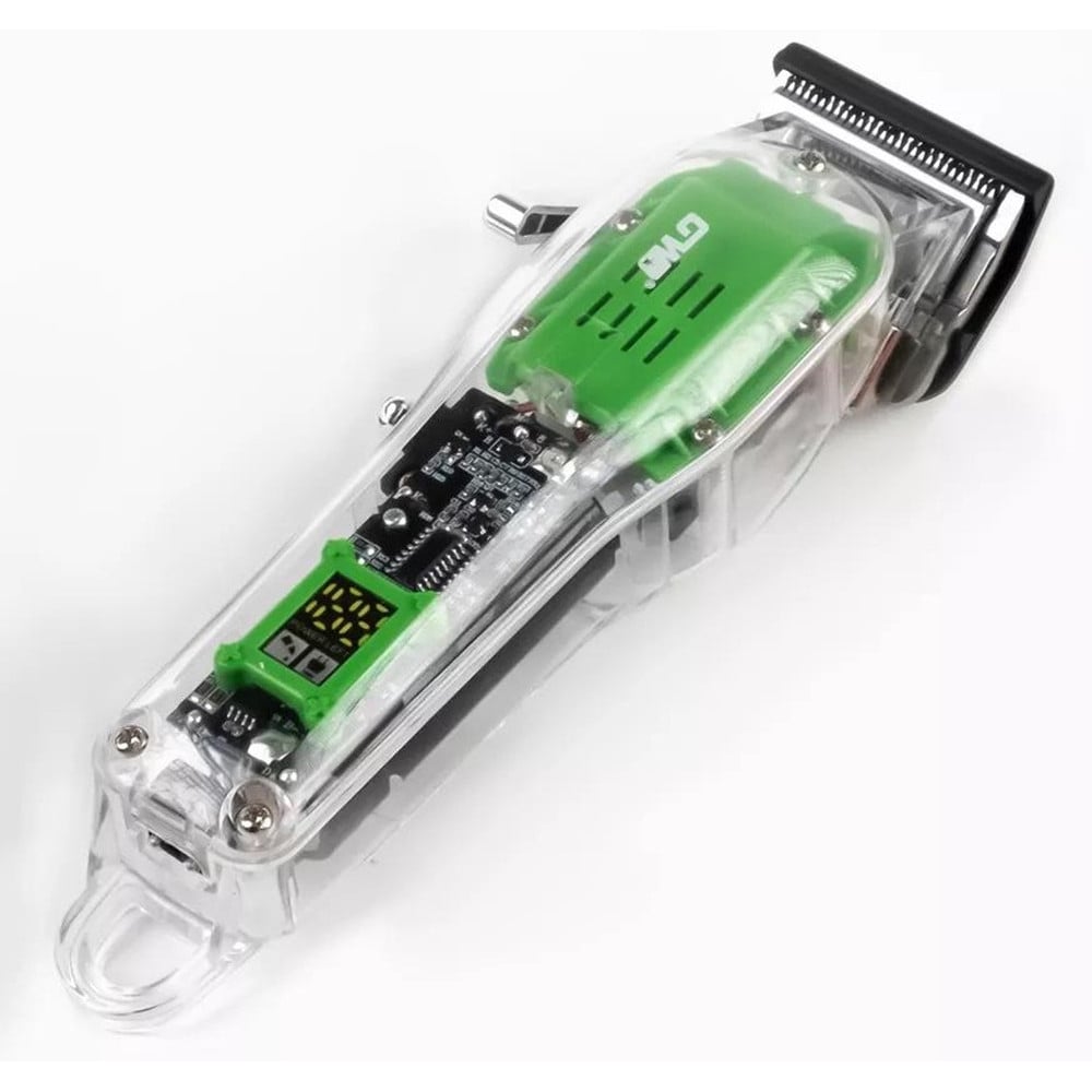 TAGLIACAPELLI RICARICABILE USB DISPLAY LED DESIGN TRASPARENTE GW-9972