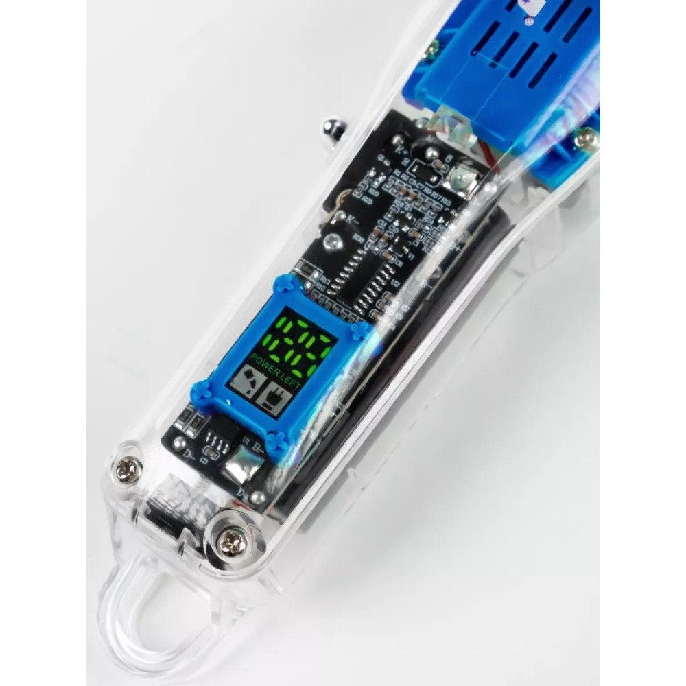 TAGLIACAPELLI RICARICABILE USB DISPLAY LED DESIGN TRASPARENTE GW-9972