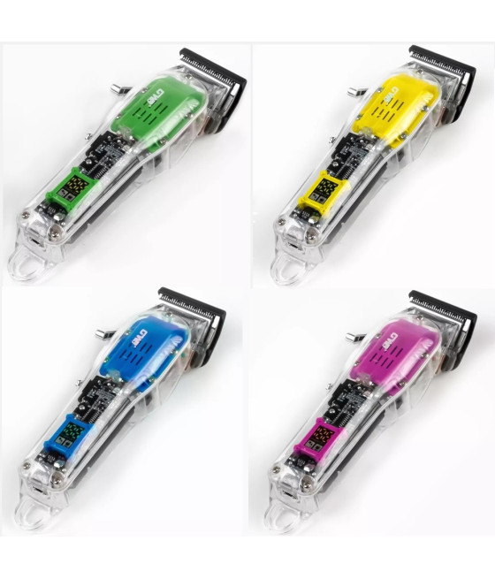 TAGLIACAPELLI RICARICABILE USB DISPLAY LED DESIGN TRASPARENTE GW-9972