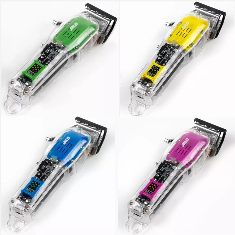 TAGLIACAPELLI RICARICABILE USB DISPLAY LED DESIGN TRASPARENTE GW-9972
