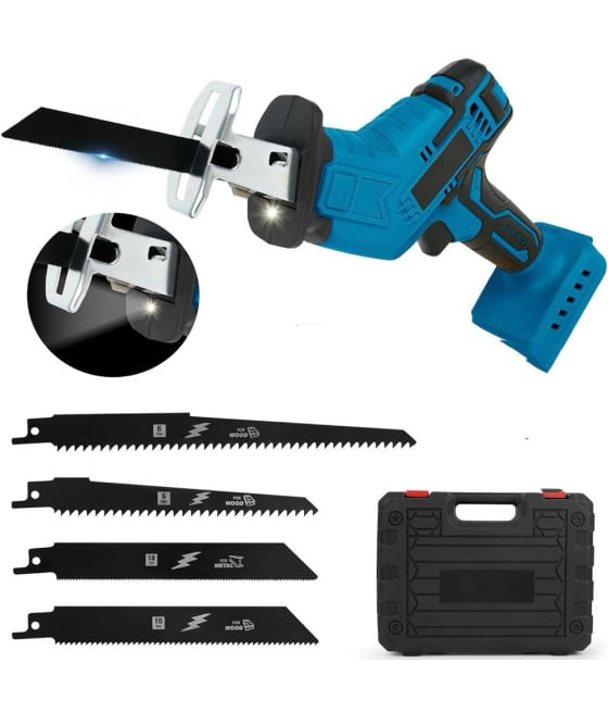 SEGHETTO SEGA A GATTUCCIO ALTERNATIVO A 2 BATTERIA 48V LUCE LED 4 LAME