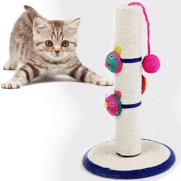 TIRAGRAFFI PER GATTI CORDA CON PALLINA AFFILA ARTIGLI UNGHIA GATTO TIRA GRAFFI