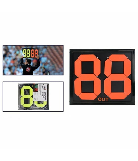 TABELLA TABELLONE PARTITA CAMBI CALCIO SPORT SOSTITUZIONI DOPPIO 2 CIFRE