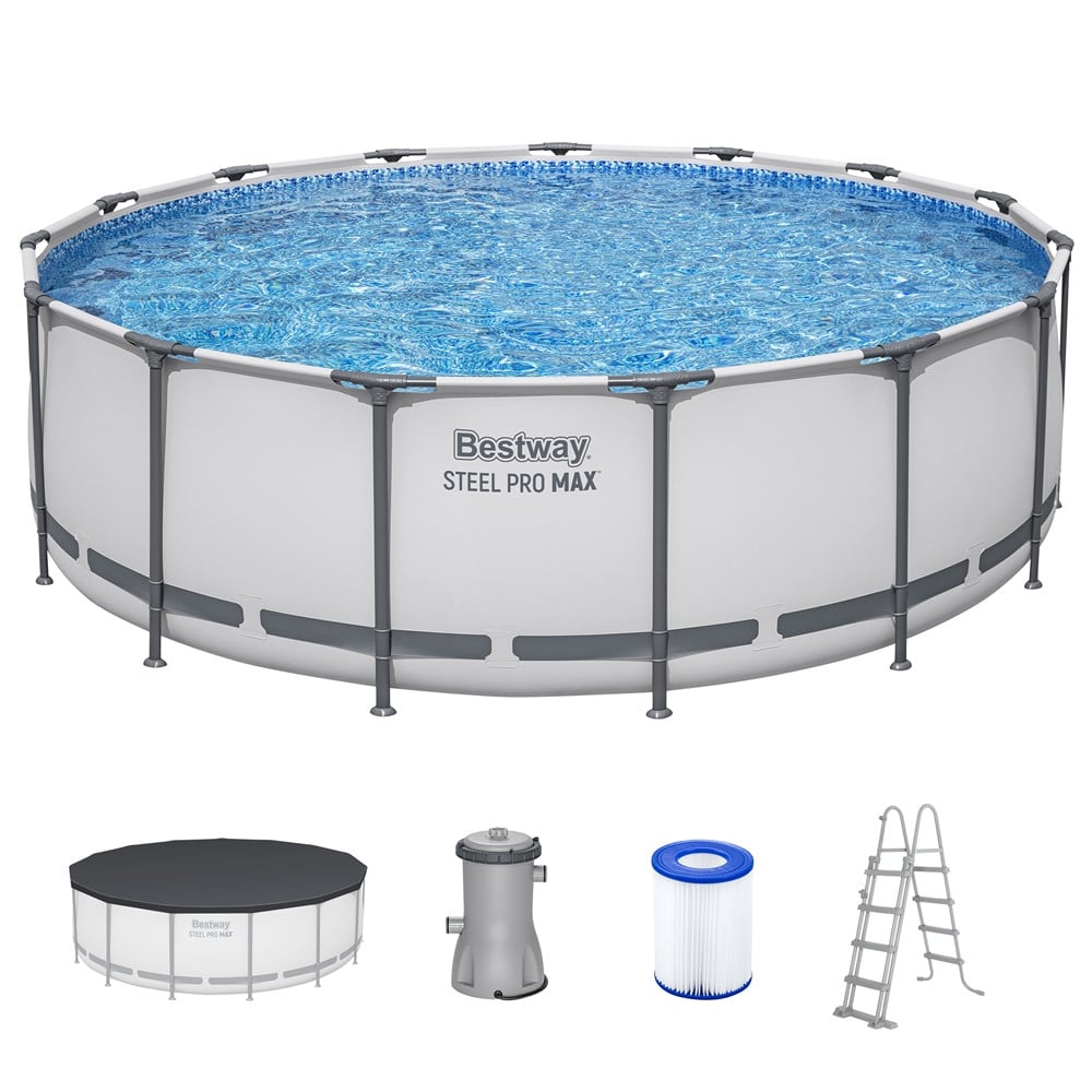 PISCINA FUORI TERRA CON STRUTTURA POMPA FILTRO Ø457X122CM ROTONDA 56438