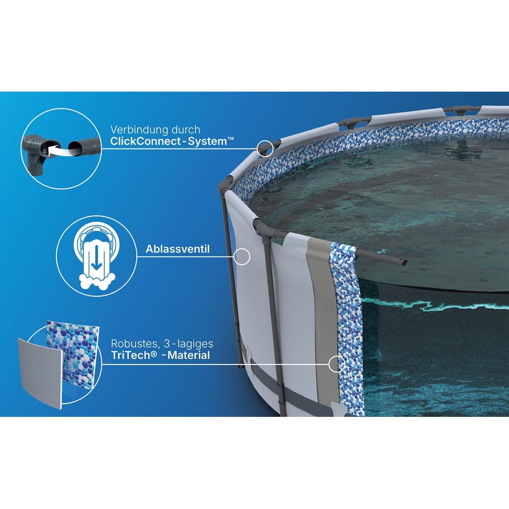 PISCINA FUORI TERRA CON STRUTTURA POMPA FILTRO Ø457X122CM ROTONDA 56438