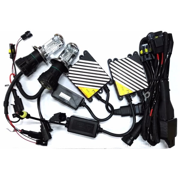 KIT BIXENON H4 H4-3 6000K 55W HID COPPIA FARI LUCE PER AUTO CENTRALINA ROLINGER