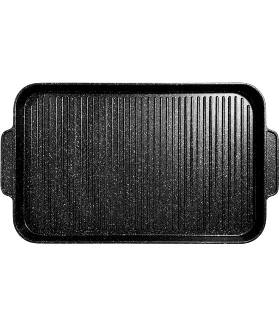 PIASTRA GRILL FONDO INDUZIONE RIVESTIMENTO ANTIADERENTE EFFETTO PIETRA