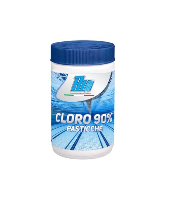 CLORO 90% PASTICCHE 200G MANUTENZIONE ACQUA PISCINE 1KG LENTO SCIOGLIMENTO