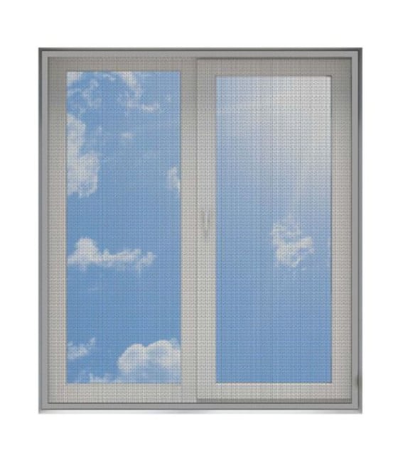 ZANZARIERA ADESIVA VELCRO FINESTRA GRIGIA 130X150CM PROTEZIONE INSETTI