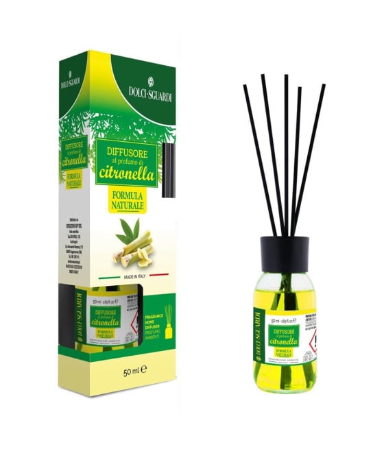 12PZ DIFFUSORE AMBIENTI 50ML PROFUMO CITRONELLA CON BASTONCINI 018823