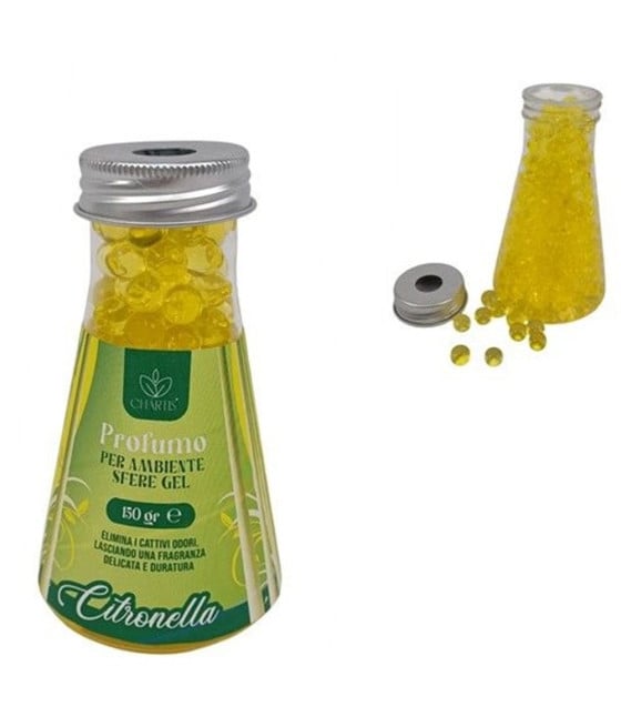 SET 24PZ DEODORANTE PROFUMO PER AMBIENTE IN SFERE GEL CITRONELLA 150GR