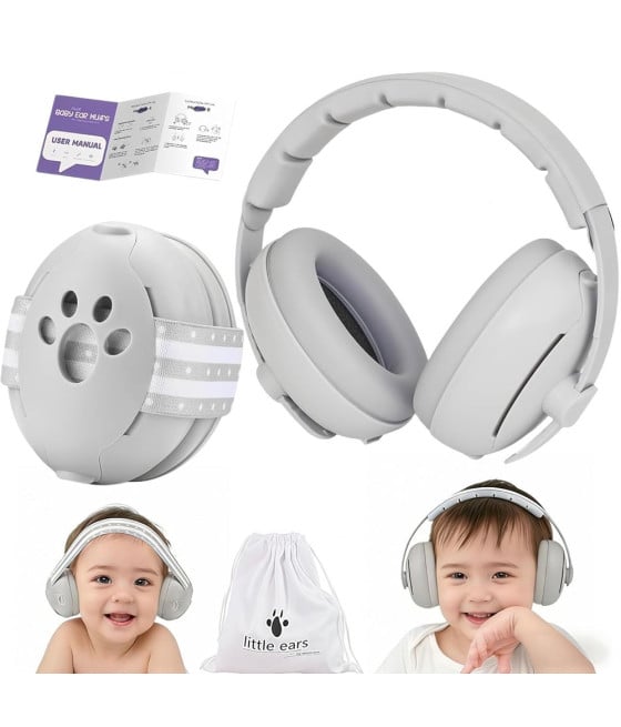 CUFFIE NEONATO ANTIRUMORE 2IN1 PER PROTEZIONE RUMORE REGOLABILI ACUSTICI