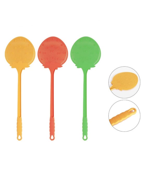 SET 24 PZ PALETTA SCACCIAMOSCHE MANUALE IN PLASTICA COLORATA 614451