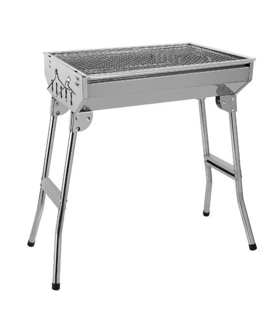 BARBECUE PIEGHEVOLE IN ACCIAIO SUPPORTO PER PICNIC CAMPEGGIO 638961