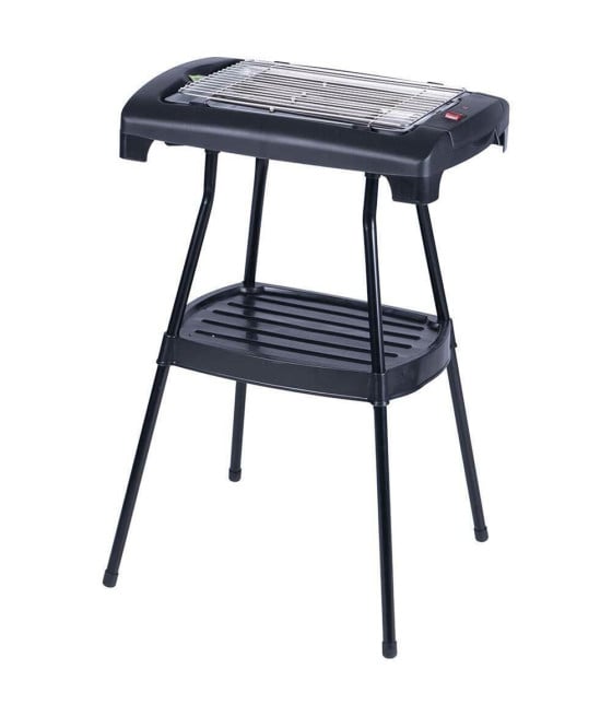BARBECUE ELETTRICO BBQ CON RIPIANO STAND GRIGLIA IN ACCIAIO 6496005