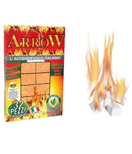 46PZ ACCENDIFUOCO ECO FIBRA LEGNO 32PZ ECOLOGICO INODORE BARBECUE 812001