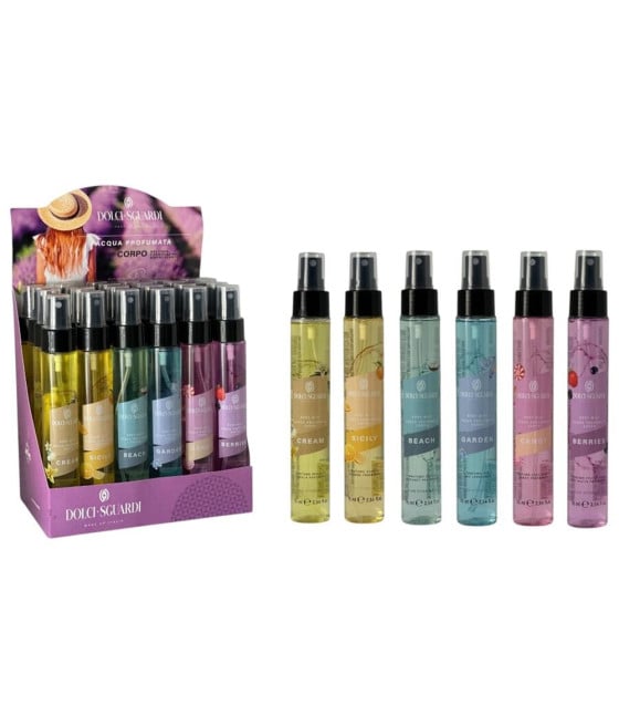SET 24PZ ACQUA PROFUMATA CORPO SPRAY 75ML PER RINFRESCARE PELLE 007759