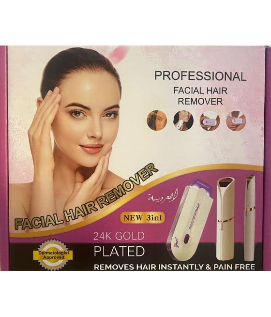 KIT 3IN1 EPILATORI VISO TRIMMER PER RIMOZIONE ISTANTANEA INDOLORE PELI