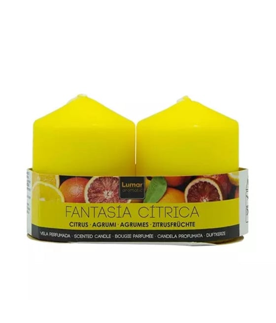 SET DA 6 CANDELE PROFUMATE PROFUMO DI AGRUMI GIALLO AMBIENTI 032760