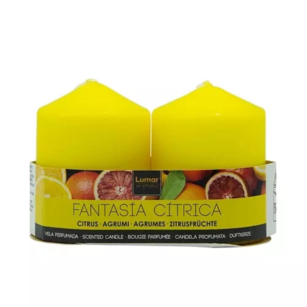 SET DA 6 CANDELE PROFUMATE PROFUMO DI AGRUMI GIALLO AMBIENTI 032760
