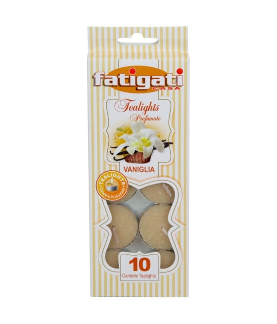 SET 12PZ DA 10 CANDELE PROFUMATE TEALIGHT FRAGRANZA VANIGLIA 295388