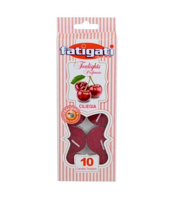 SET 12PZ DA 10 CANDELE PROFUMATE TEALIGHT FRAGRANZA CILIEGIA 295418