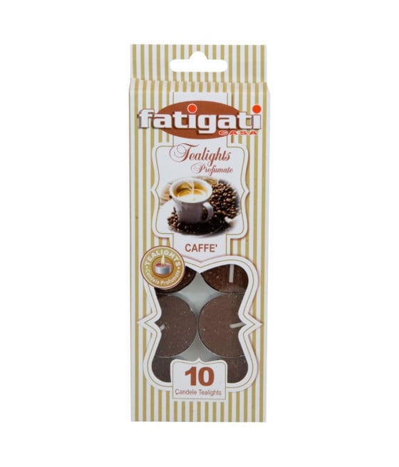 SET 12 PZ DA 10 CANDELE PROFUMATE TEALIGHT FRAGRANZA AL CAFFÈ 295432