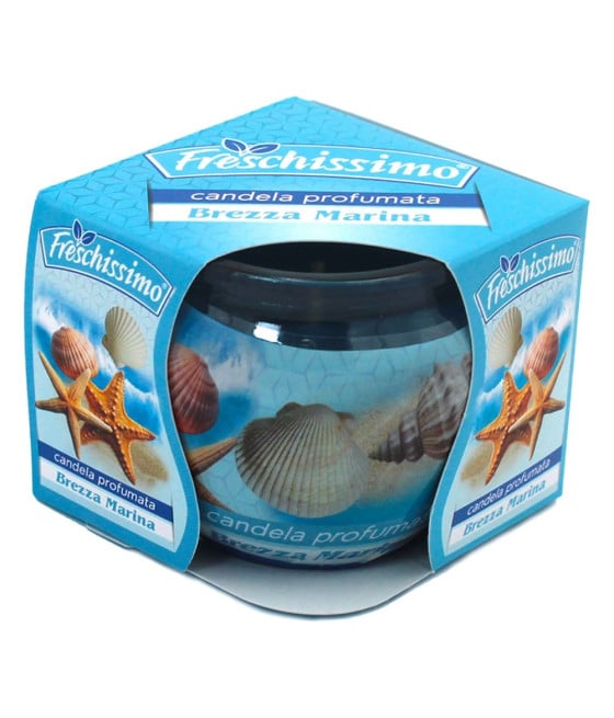 2PZ CANDELA PROFUMATA BREZZA MARINA VASETTO VETRO DECORATO AMBIENTI 473847