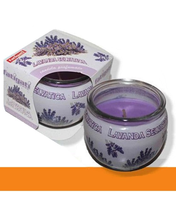 12PZ CANDELA VASETTO PROFUMO LAVANDA SELVATICA AMBIENTE DECORATIVO 382255