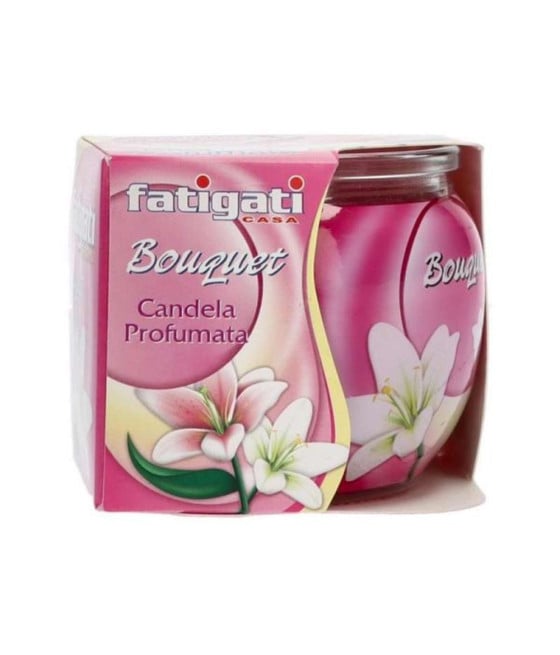 12 PZ CANDELA VASETTO VETRO PROFUMO BOUQUET AMBIENTE DECORATIVO 295562