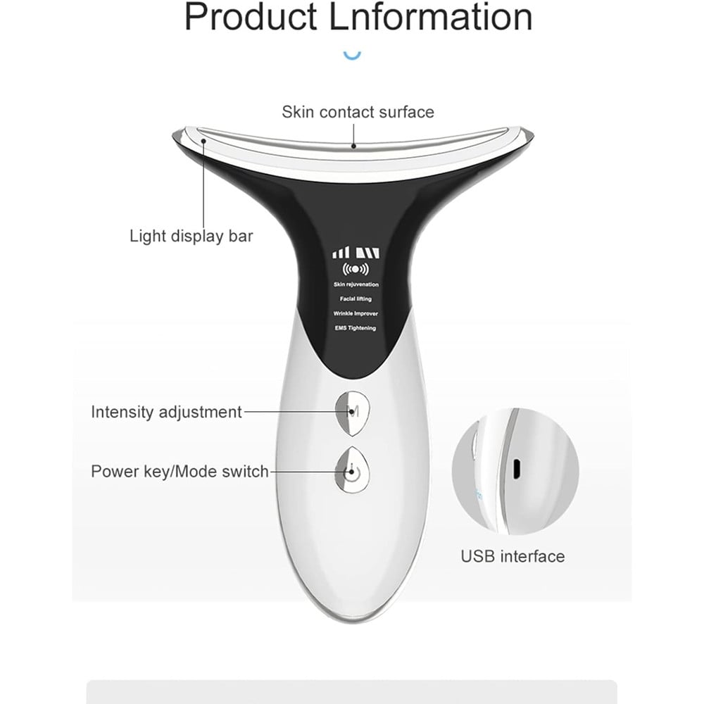 DISPOSITIVO VISO COLLO TERAPIA FOTONICA LED RIDUZIONE DOPPIO MENTO RUGHE