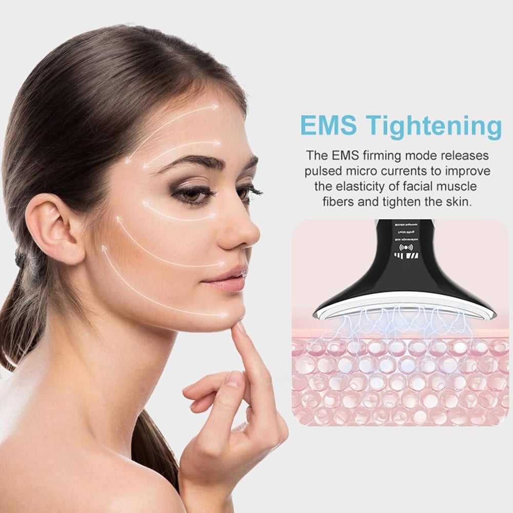 DISPOSITIVO VISO COLLO TERAPIA FOTONICA LED RIDUZIONE DOPPIO MENTO RUGHE