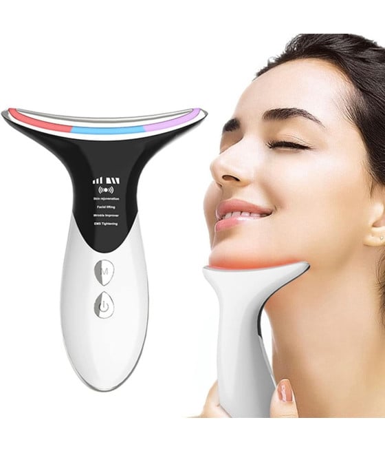 DISPOSITIVO VISO COLLO TERAPIA FOTONICA LED RIDUZIONE DOPPIO MENTO RUGHE