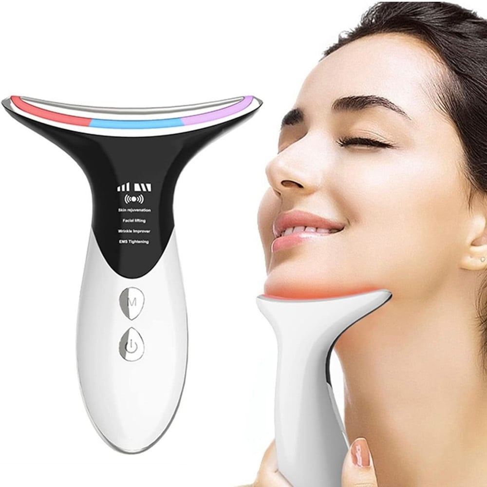 DISPOSITIVO VISO COLLO TERAPIA FOTONICA LED RIDUZIONE DOPPIO MENTO RUGHE
