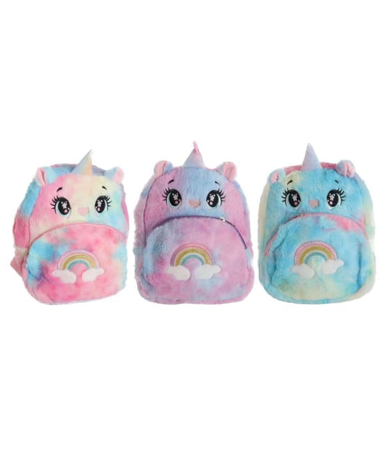 ZAINO CON TASCA BAMBINI CON UNICORNO PELUCHE ASILO TEMPO LIBERO 616778